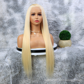 Wholesale 613 BodyWave HD Lace Wigs Human Hair Vendors Virgin Hair Transparent Full Lace Wig Blonde Body Wave Lace Frontal Wig